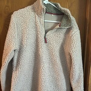 Soft, cuddly quarter-zip sherpa